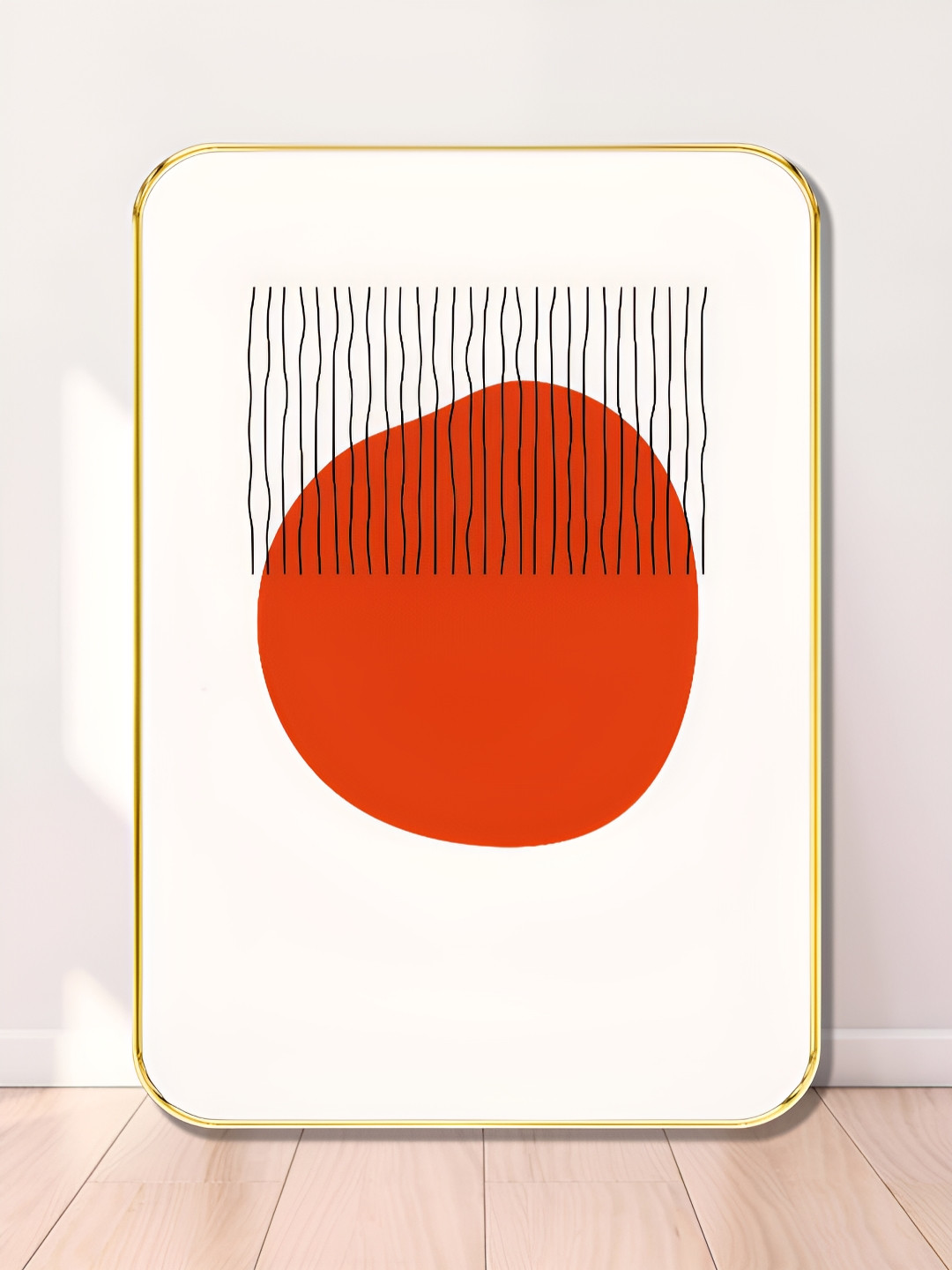 SAF White Wood Wall Bedroom Rectangle Potrait Paintings Wall Art -18 x 24In