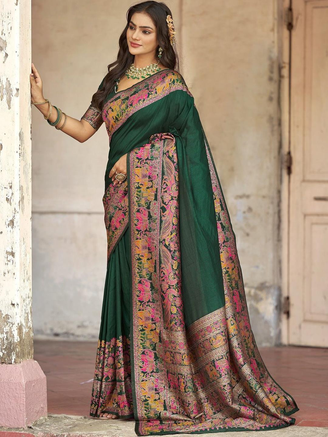 KALINI Embellished Zari Saree