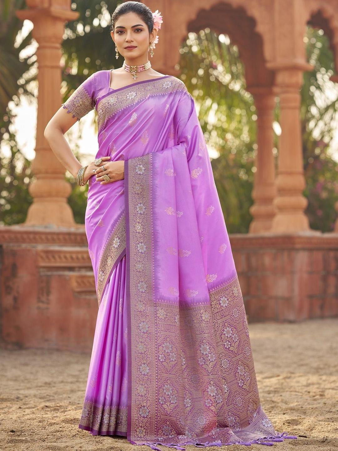 KALINI Lavender Banarasi Sarees