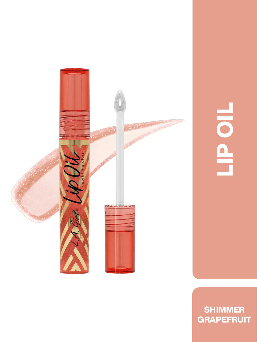 L.A Girl Nourishing Gloss Lip Oil with Vitamin E & Rosehip 2 ml - Shimmer Grapefruit