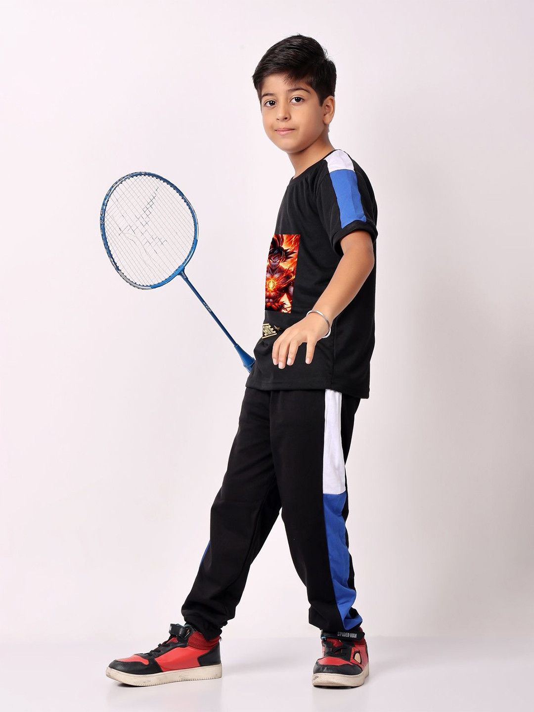 FITIN OUTFIT Boys Printed Round Neck Sports Clothing Set