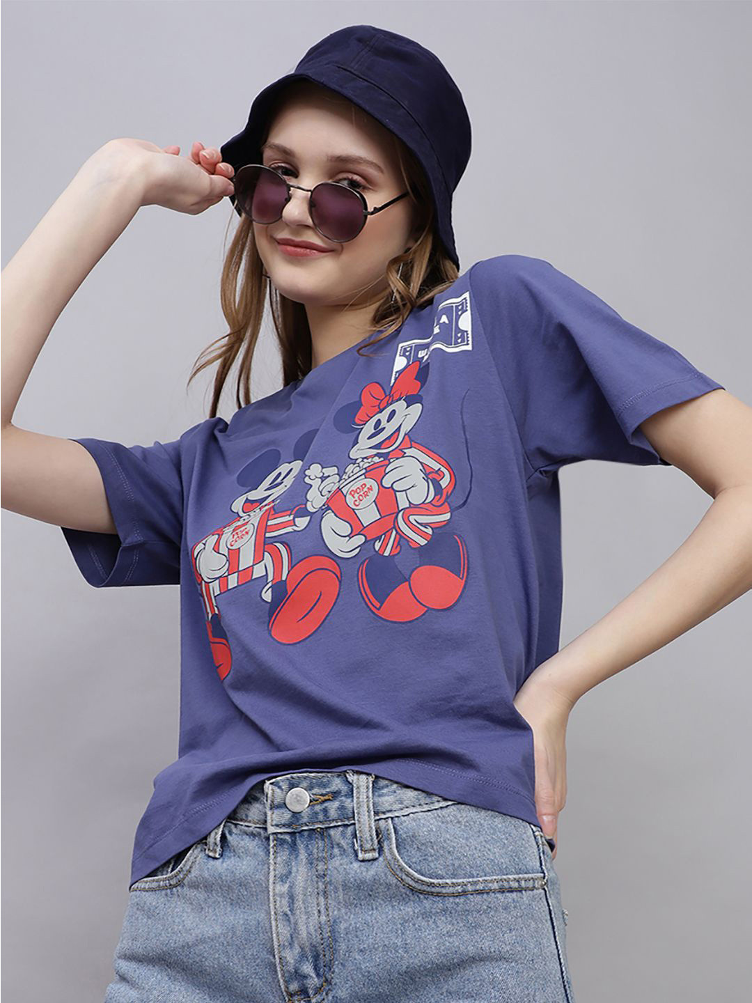 Free Authority Mickey & Friends Friends Printed Pure Cotton Round Neck T-Shirt