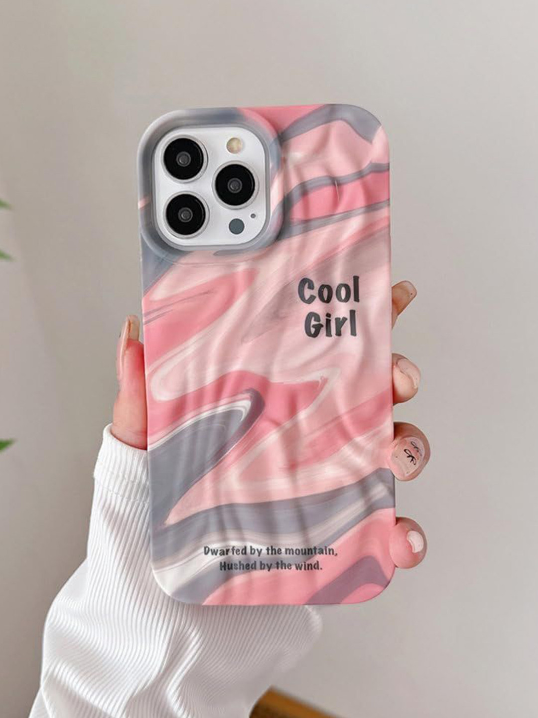 CASE CREATION iPhone 15 Pro Max 3D Luxury Rainbow Cool Girl Back Case