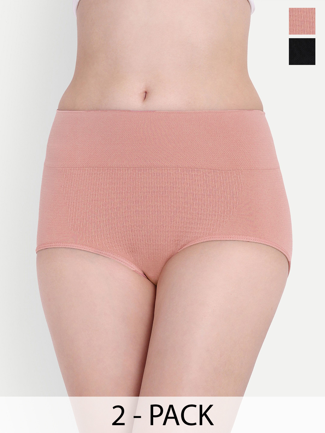 CALBONE Pack Of 2 High Waist Seamless Tummy Tucker Shapewear