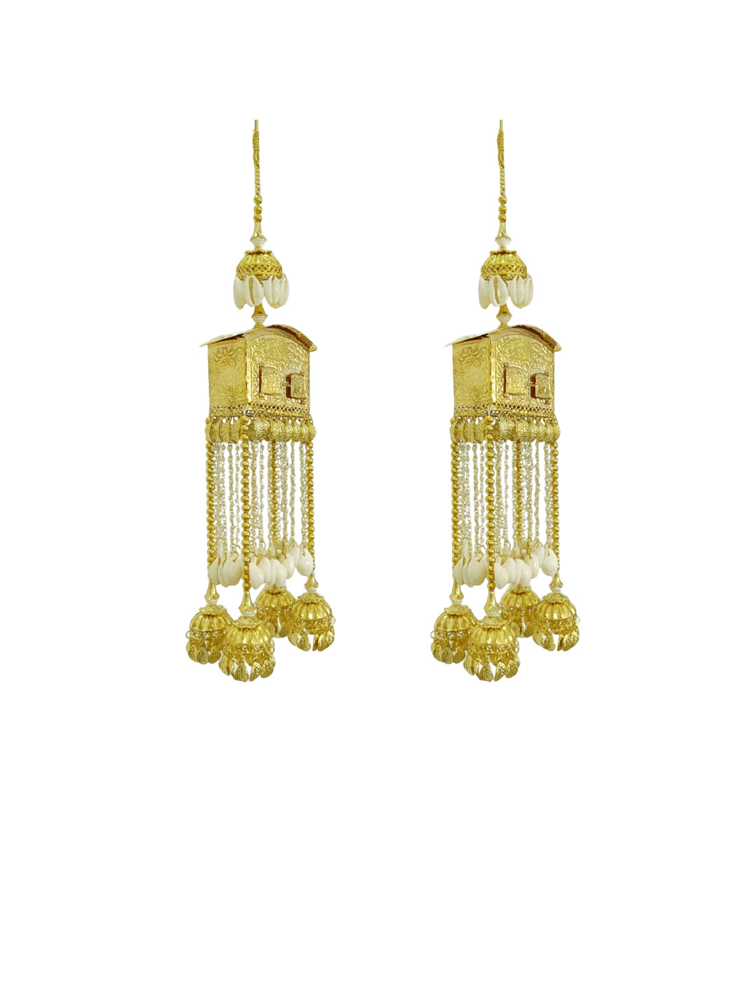 SBP Fashion Set Of 2 Gold Toned Artificial Beaded Bridal Kaleeras