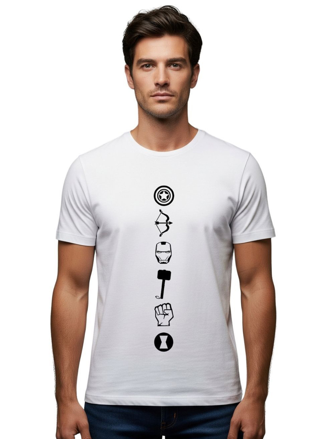 PULP Unisex Weapons of Avengers Printed Pure Cotton T-shirt