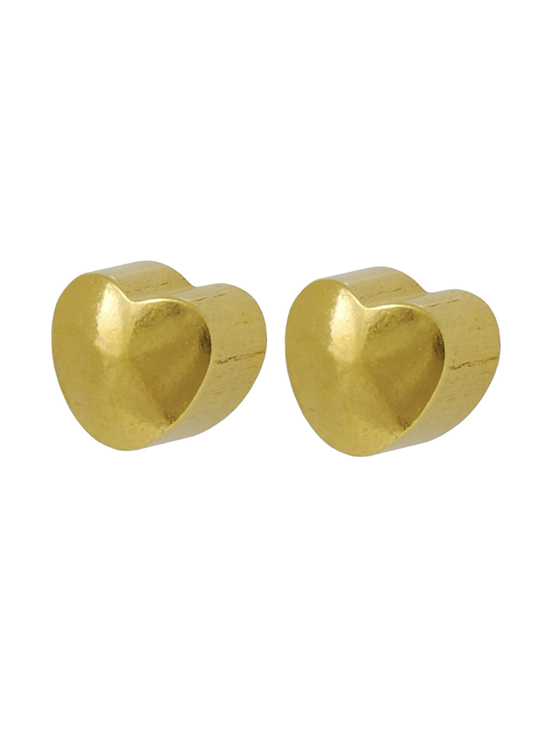 STUDEX 24K Pure Gold Plated Stainless Steel Heart Shaped Studs
