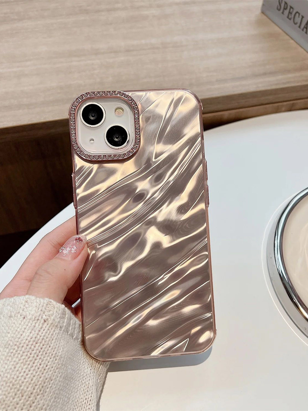 CASE CREATION iPhone 13 Pro Max Hot Diamond Ring Lens Film Camera Protection Bumper Case