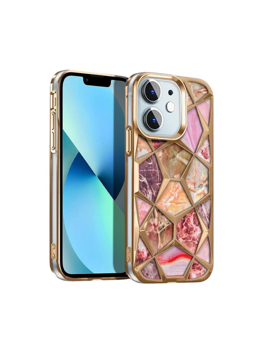 CASE CREATION Geometric Real 3D iPhone 15 Pro Bumper Case Mobile Accessories