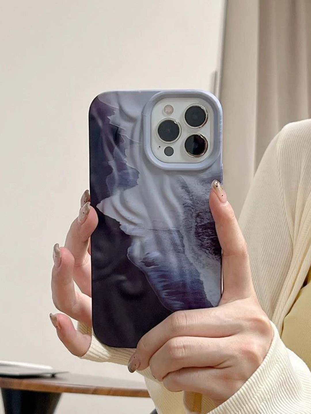 CASE CREATION  Rainbow Smoky  Printed iPhone 14 Pro Max Back Case Mobile Accessories