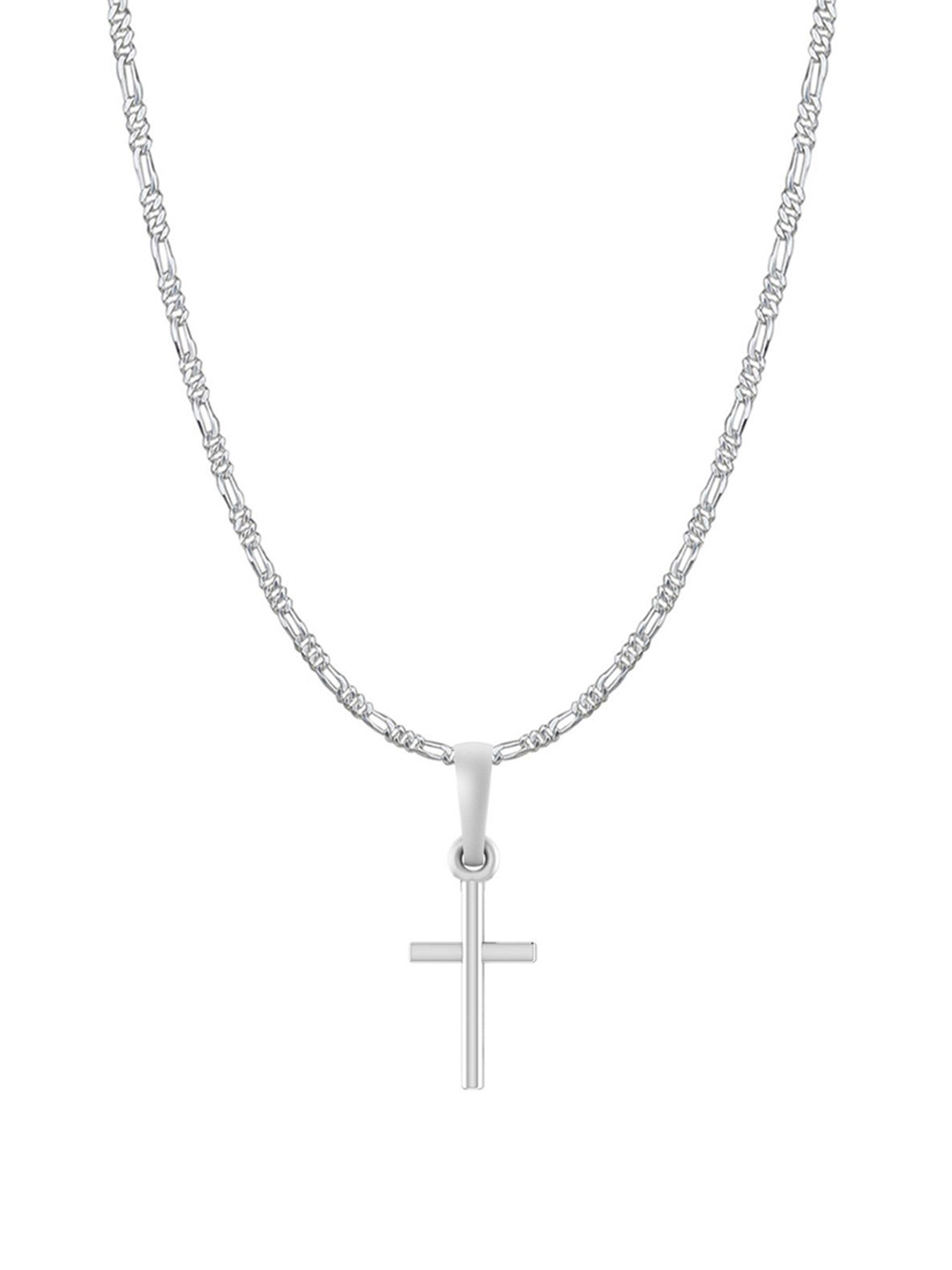 AKSHAT SAPPHIRE Men Jesus Pendant Contemporary Pendants with Figaro Chain