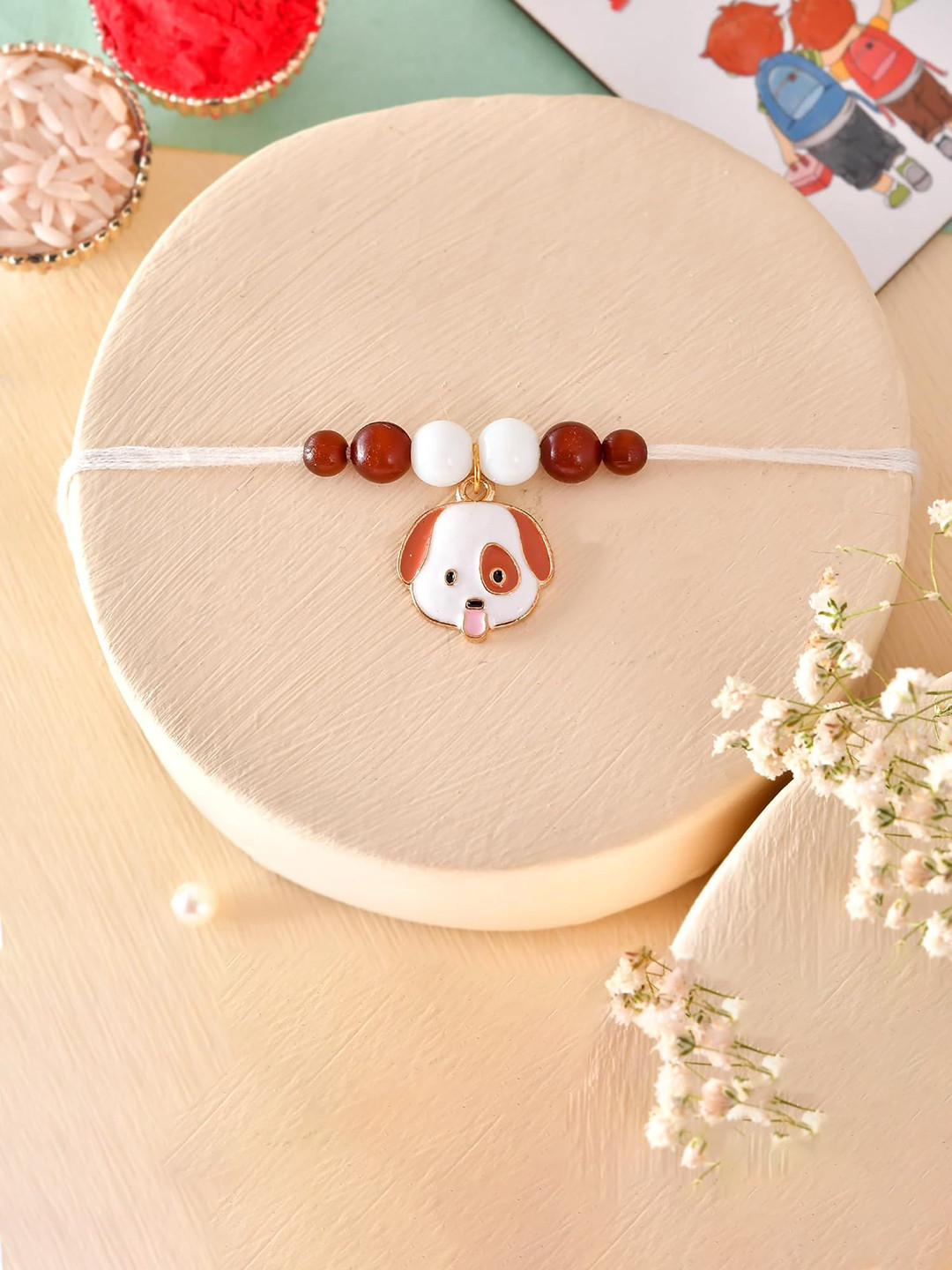 Ascension Kids Rakhi Gift Set With Fridge Magnet & Roli Tilak