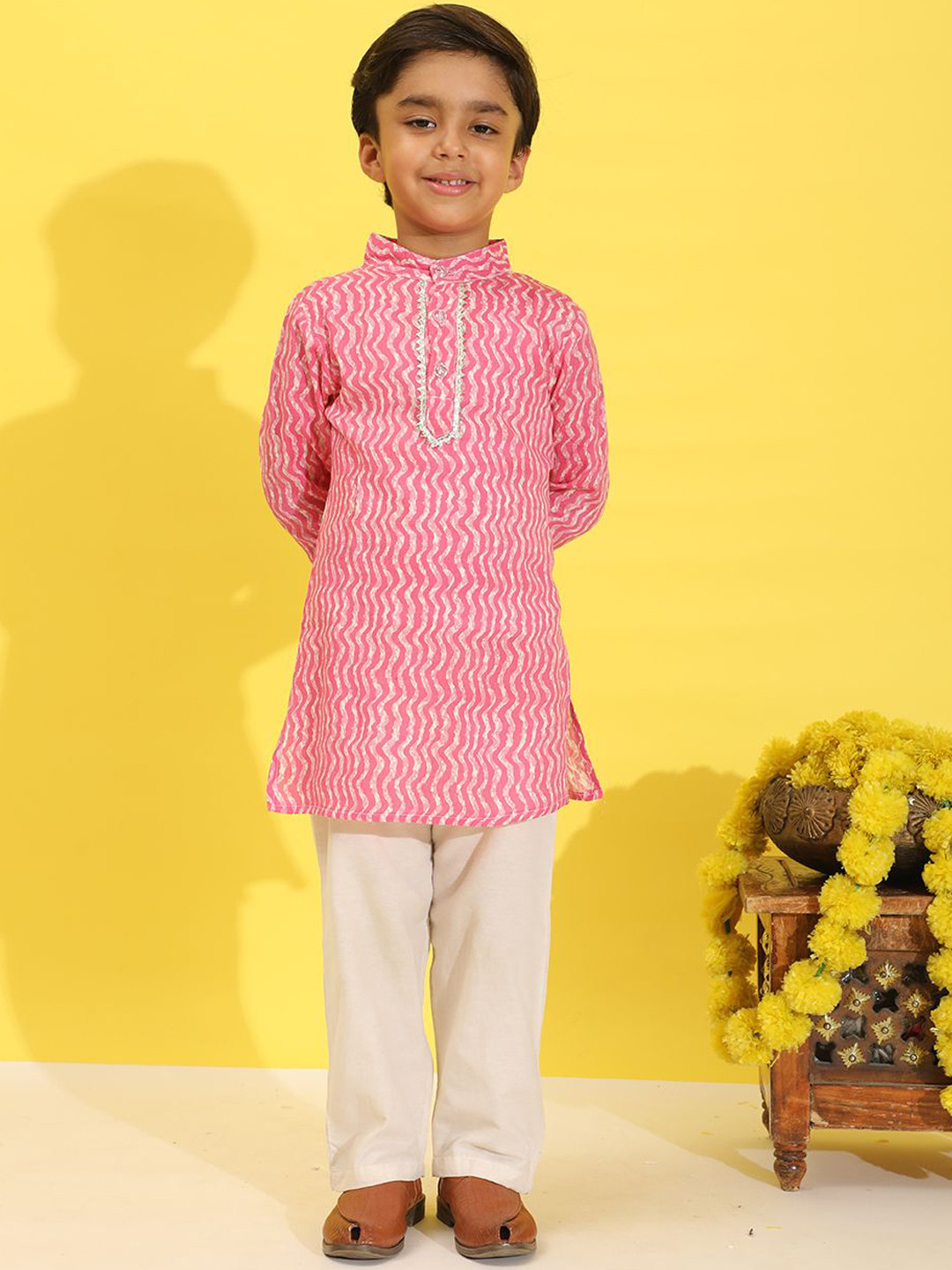 Cutiekins Boys Printed Regular Kurta with Pyjamas