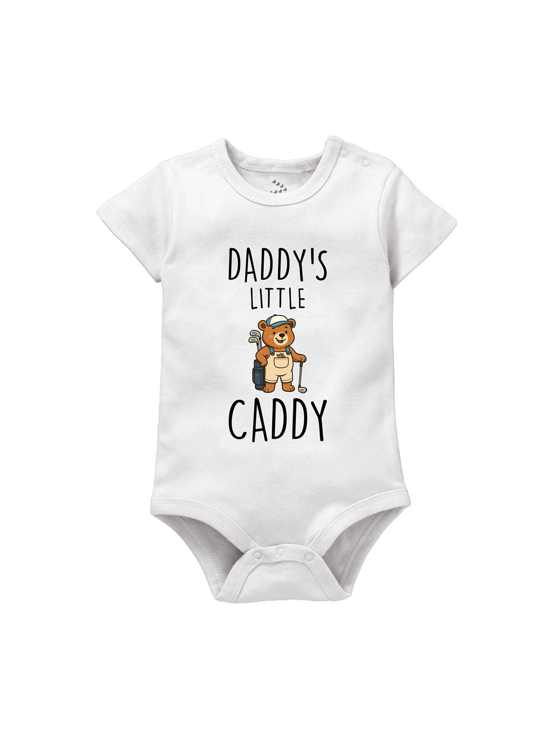 Zeezeezoo Infant Kids Daddy's Little Caddy  Printed Pure Cotton Bodysuit
