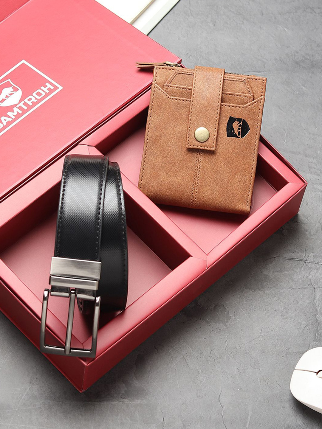SAMTROH Men Accessory Gift Set Wallet and Belt Comes with a box