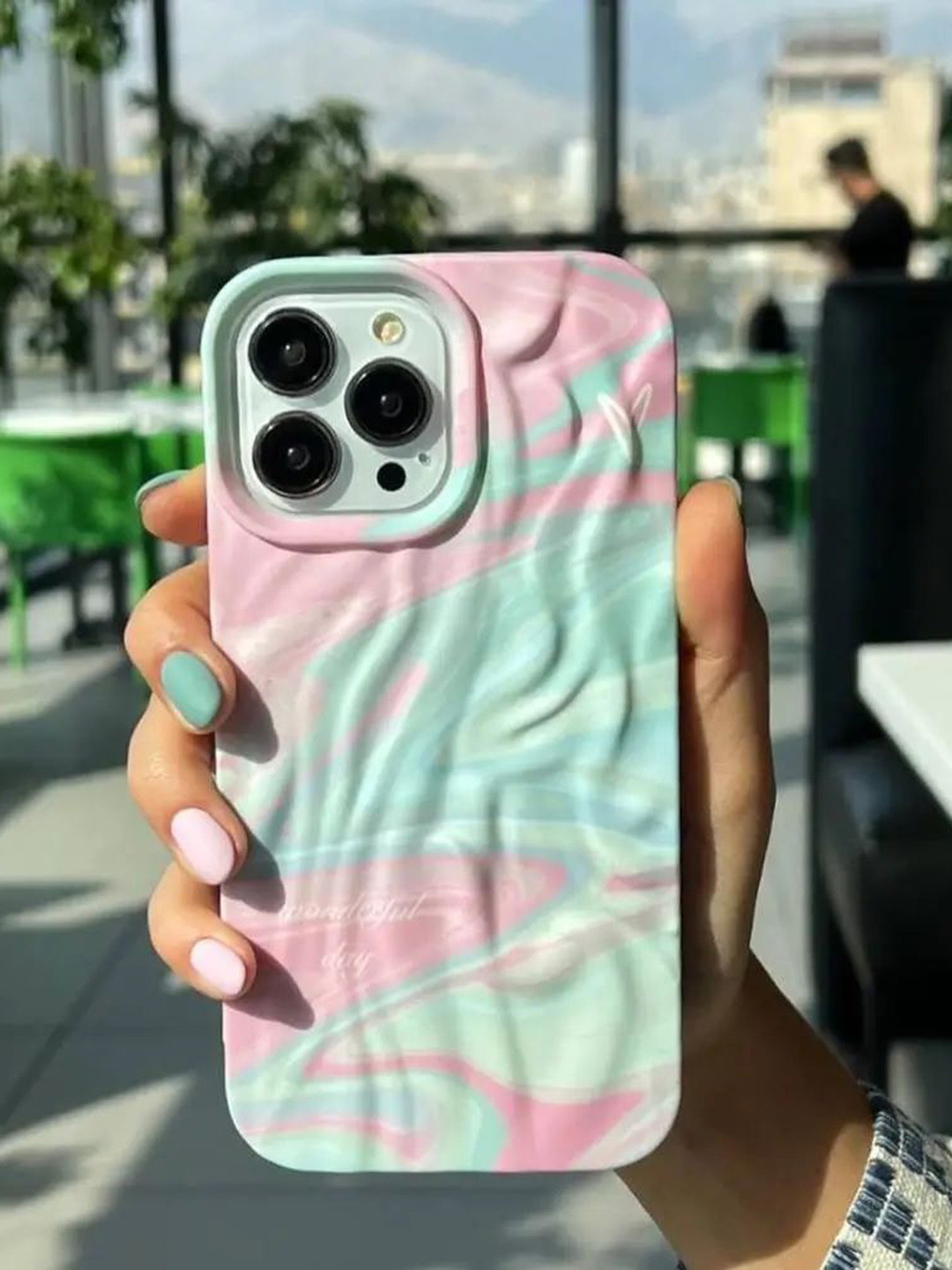 CASE CREATION iPhone 16 Pro 3D Luxury Rainbow Wonderful Day Back Case