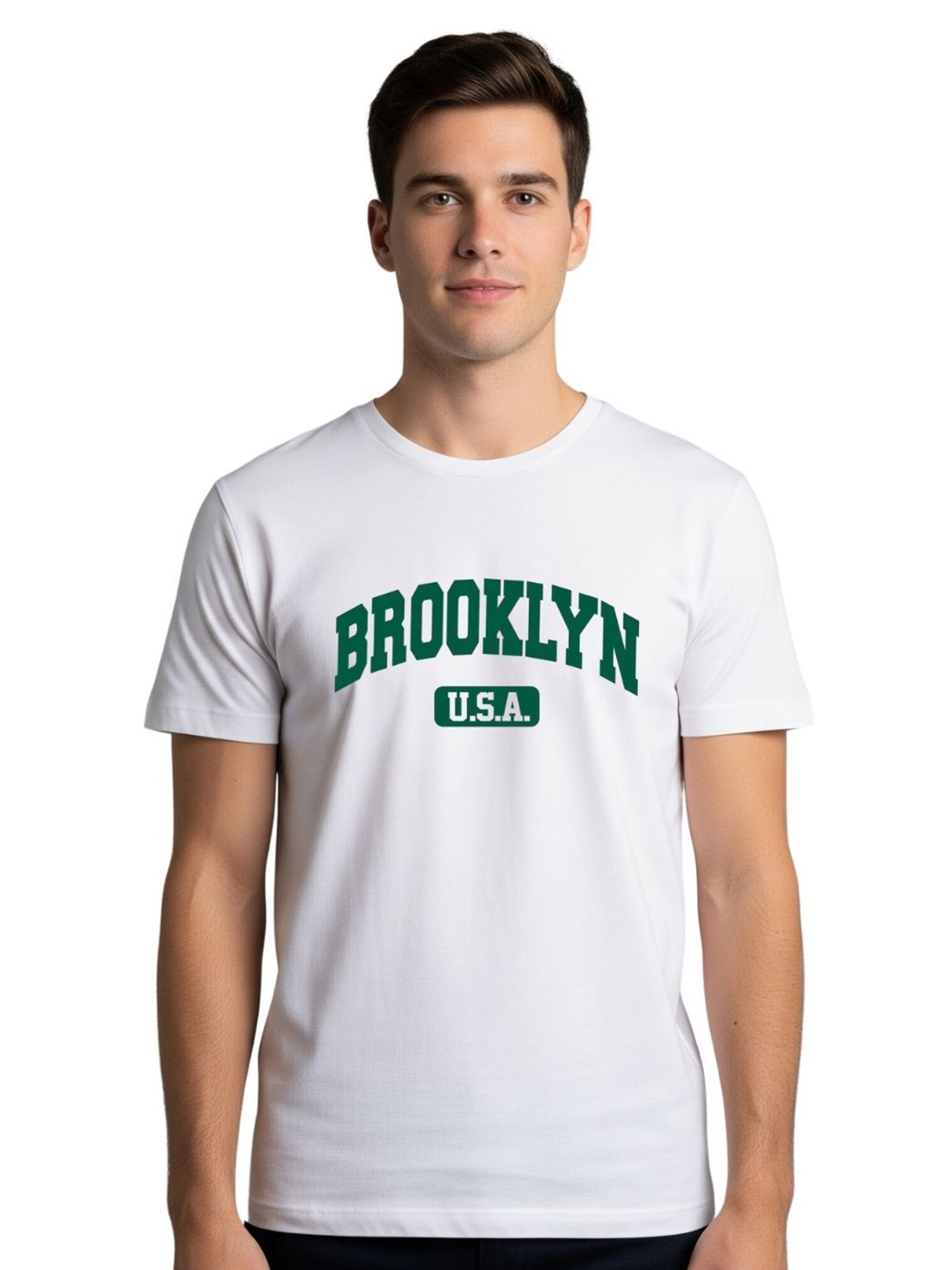 PULP Unisex Brooklyn Usa Printed Pure Cotton T-shirt