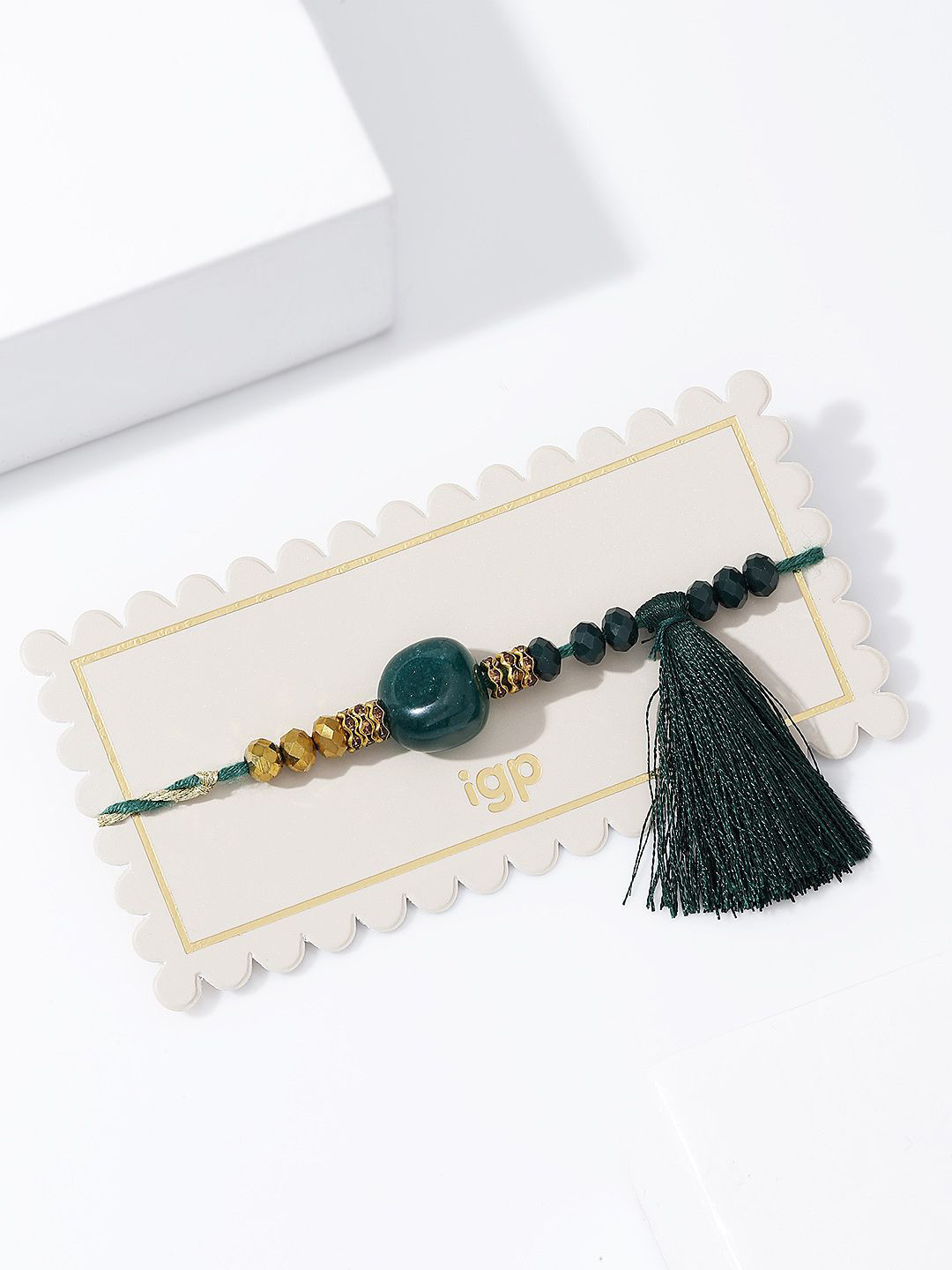 IGP Thread  Beads Tassel Rakhi