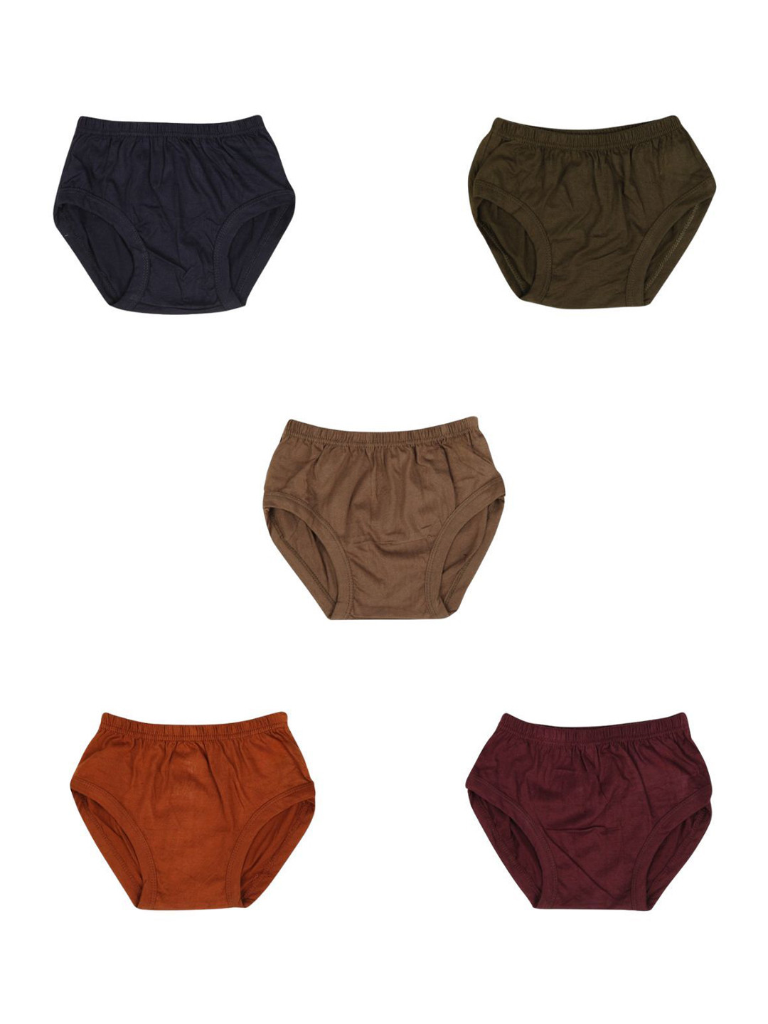 VIRUKSHAM Pack Of 5 Mid-Rise Hipster Briefs VH 504 Ramvi jty 0-6m-5p