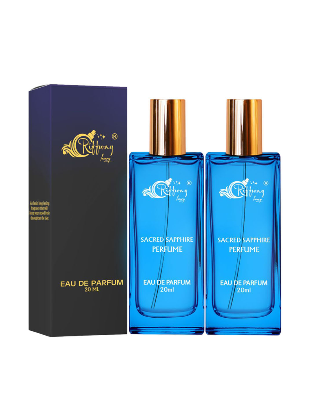 riffway Women Set Of 2 Sacred Sapphire Long Lasting Eau De Parfum- 20 ml Each