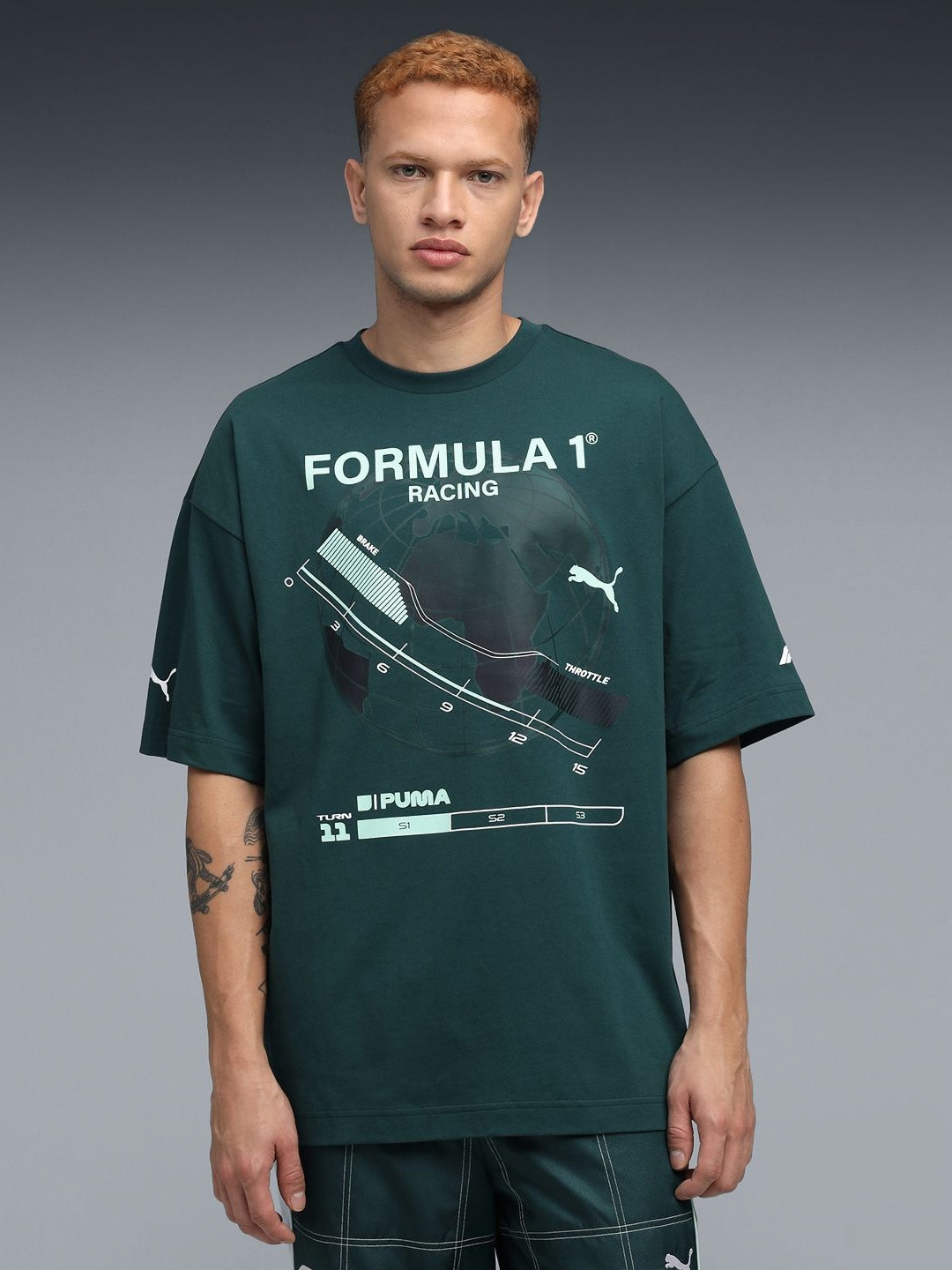 PUMA Motorsport F1 Relaxed Graphic Printed Cotton T-shirt