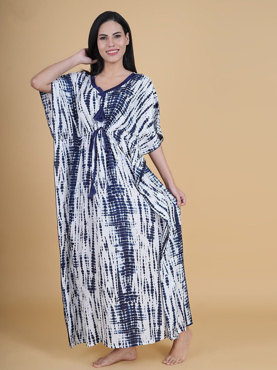 VEGAL Women Printed Maxi Nightdress