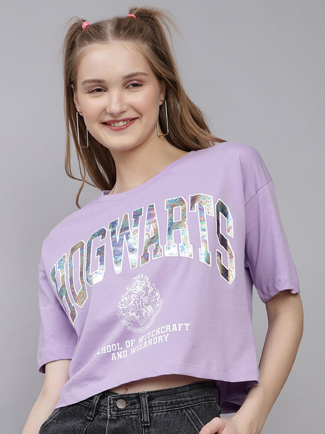 Free Authority Harry Potter Printed Pure Cotton Boxy Fit T-Shirt