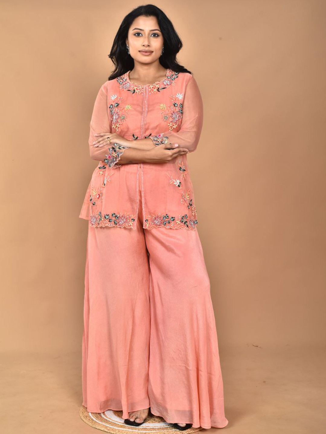 Morchari Embroidered Tunic & Palazzo Set