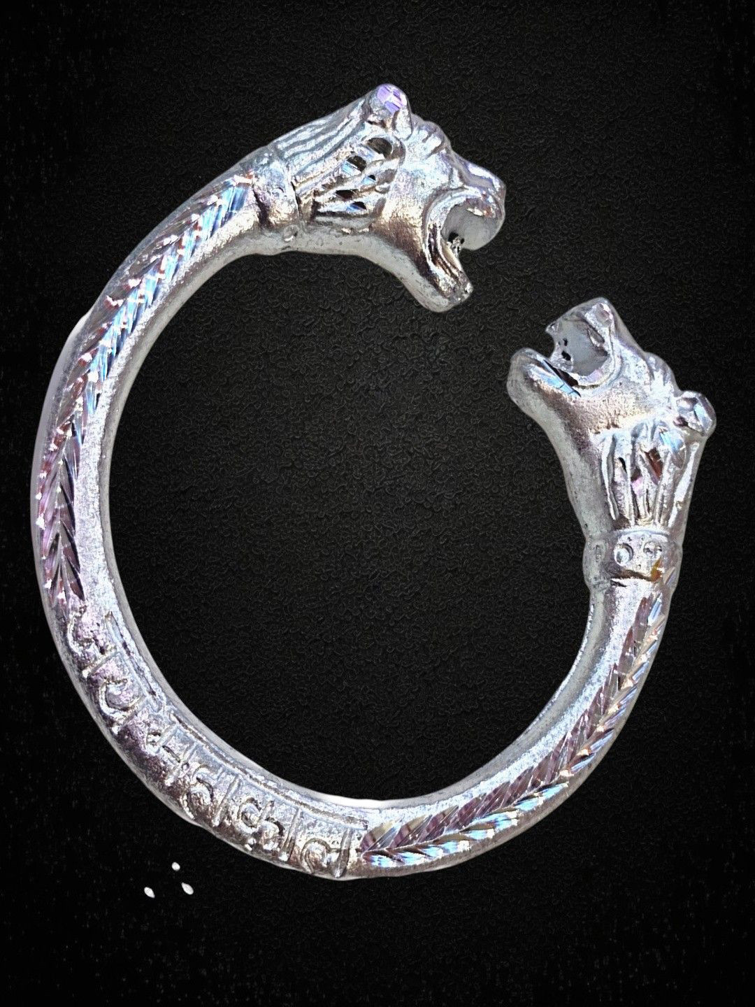 Anvika Men Silver-Plated Kada Bracelet