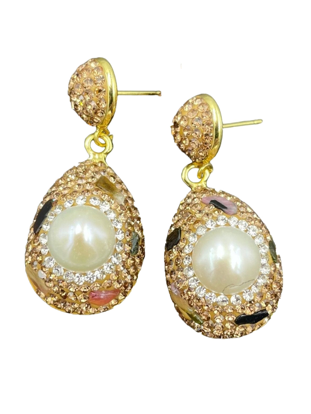 GEHNEY Joy of Jewels Pearls Beaded & Studded Contemporary Drop Earrings