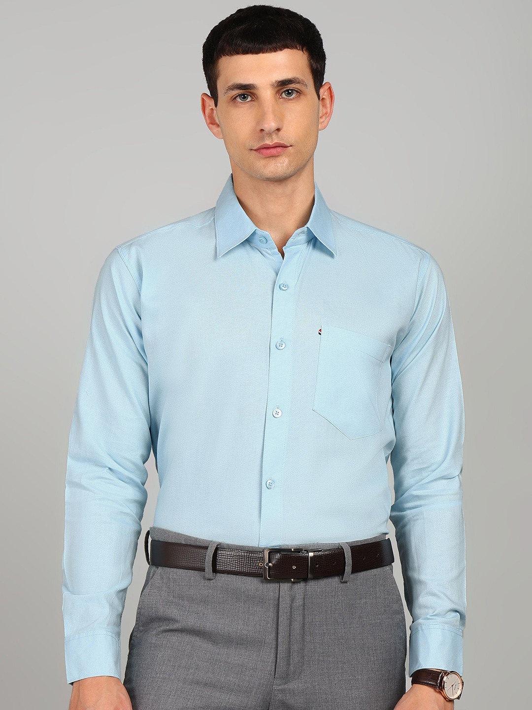 ELLIPSE Spread Collar Cotton Formal Shirt