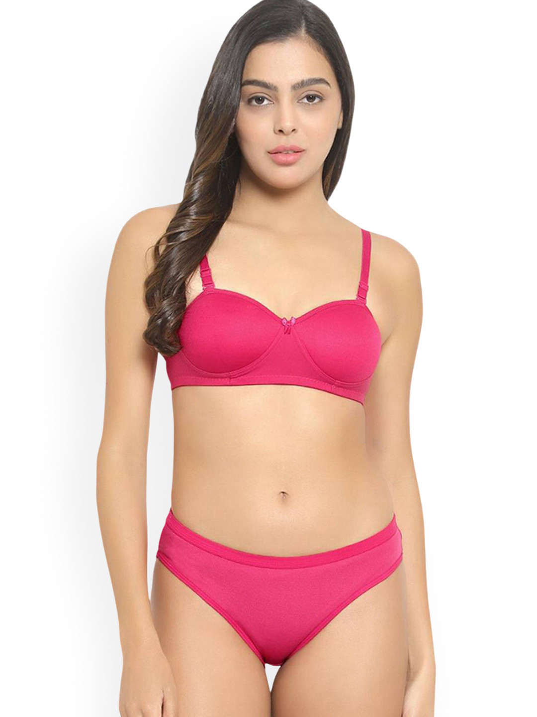 PIBU Cotton Lightly Padded Lingerie Set B_Demi-Set_P