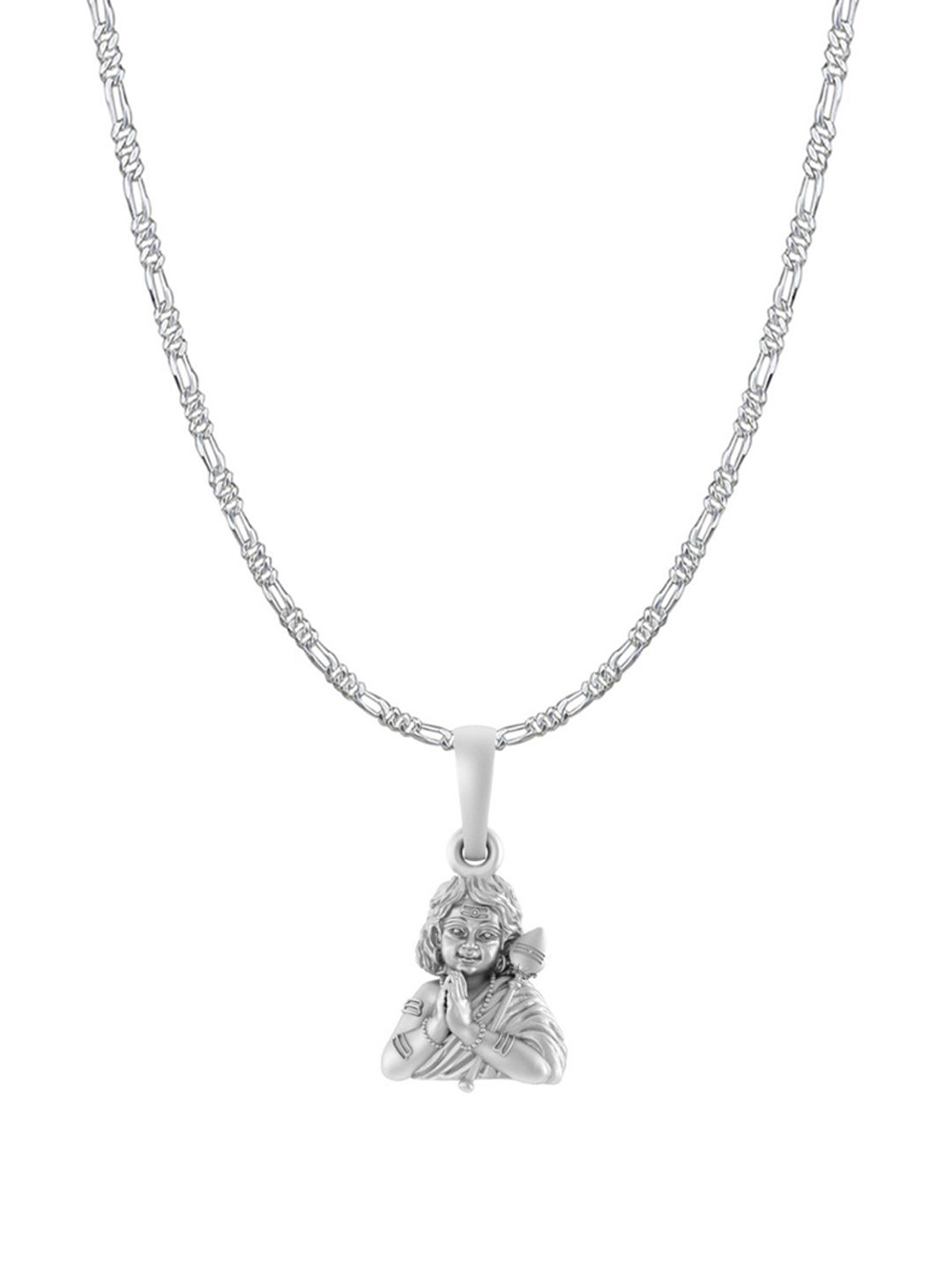 AKSHAT SAPPHIRE Men Kartikeya Contemporary Pendants with Figaro Chain