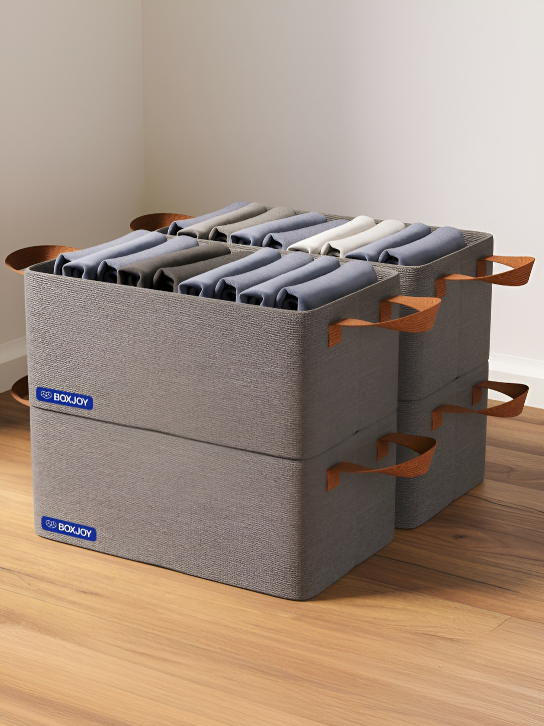 BOXJOY Grey Set of 4 Water Resistant Multi-Utility Organisers