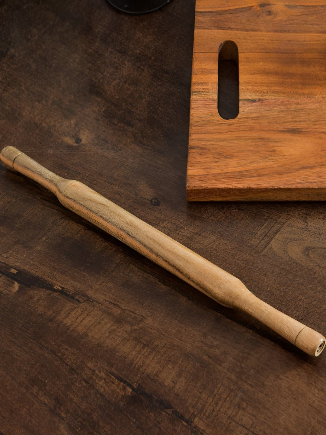 Myntra Elegant Homes Brown Wooden Rolling Pin