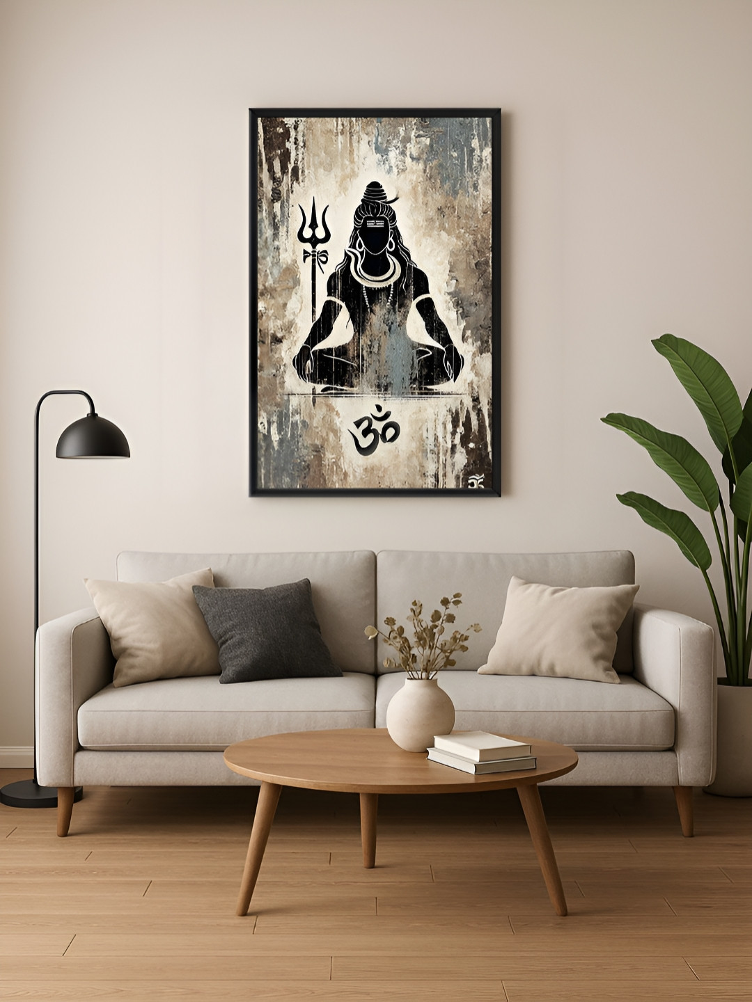 999Store Grey & Black 1 Piece Canvas Other Wall Paintings