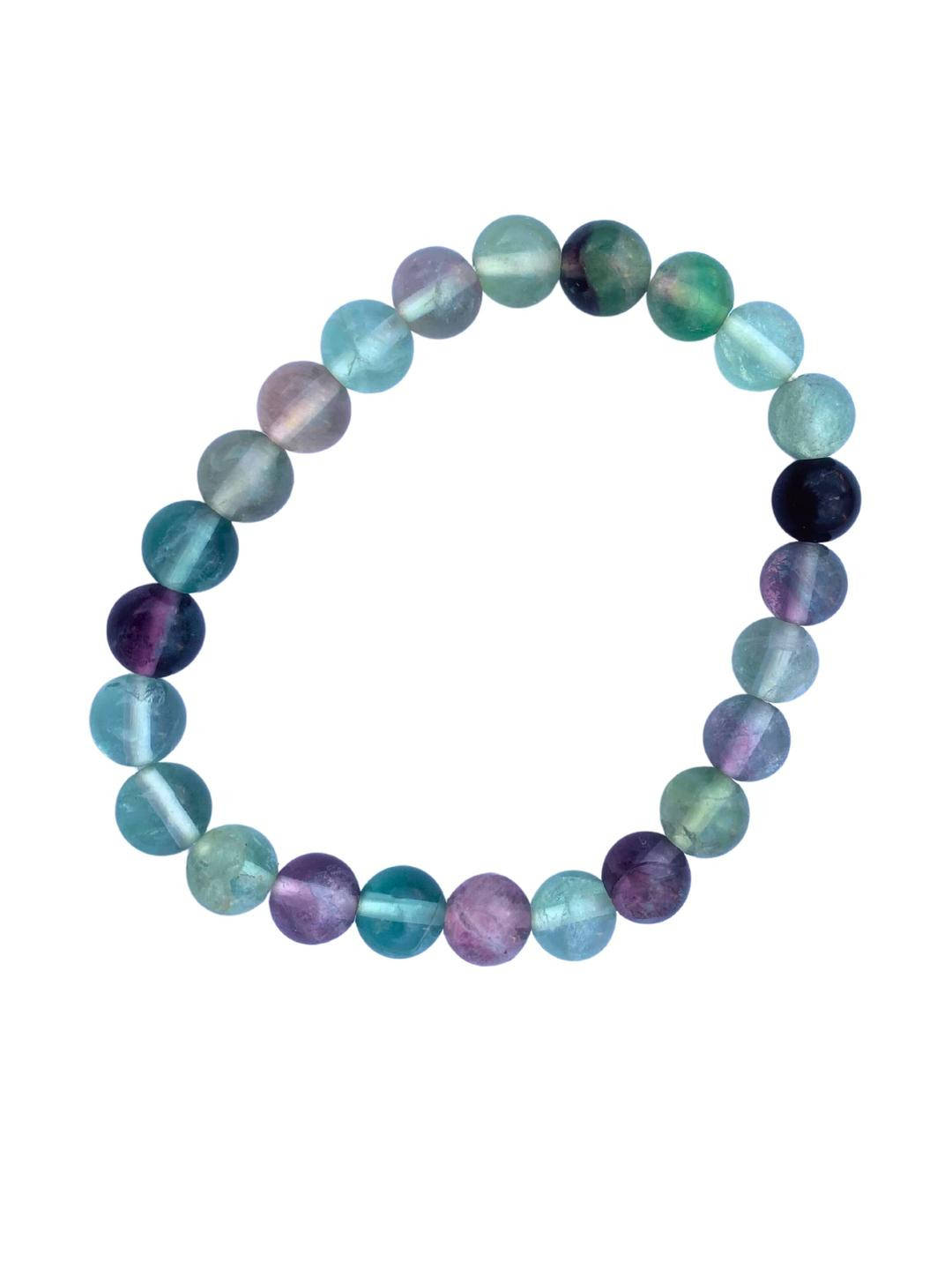 Apnisanskriti Unisex Multi-Fluorite Healing Stone Bracelet