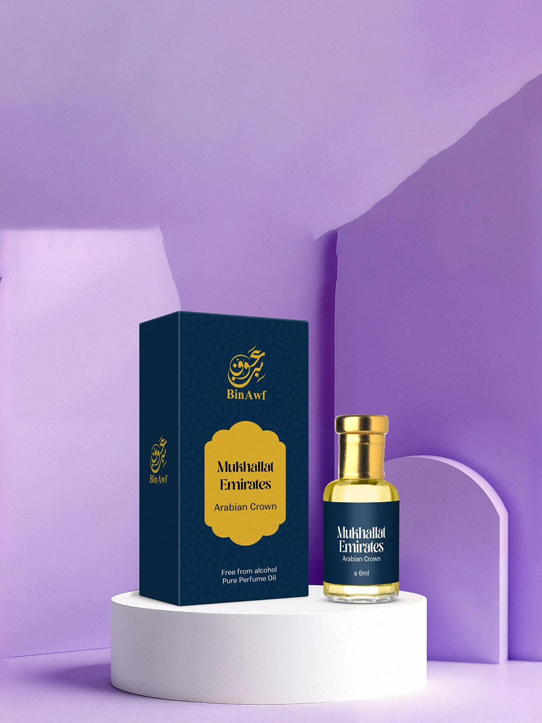 BinAwf Mukhallat Emirates Arabian Crown Non Alcohol Attar- 6 ml