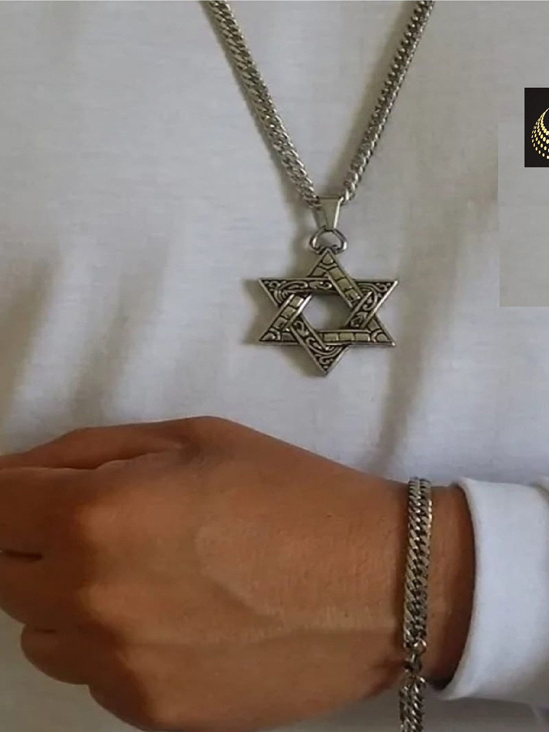 Crazy Fashion Stainless Steel 6 Pointed Star Pendants With Chains