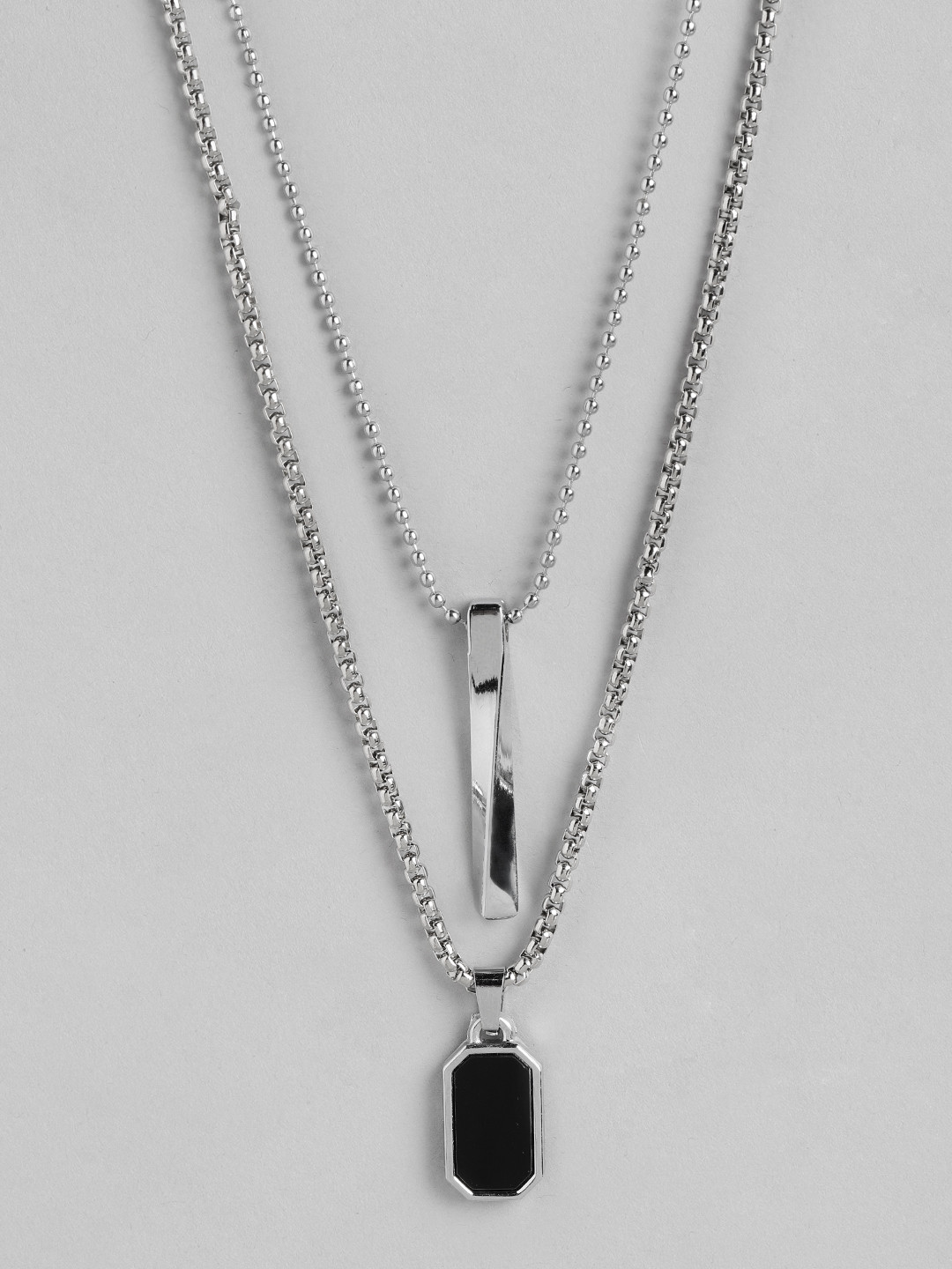 PARIS HAMILTON Set of 2 Silver-Plated Necklace
