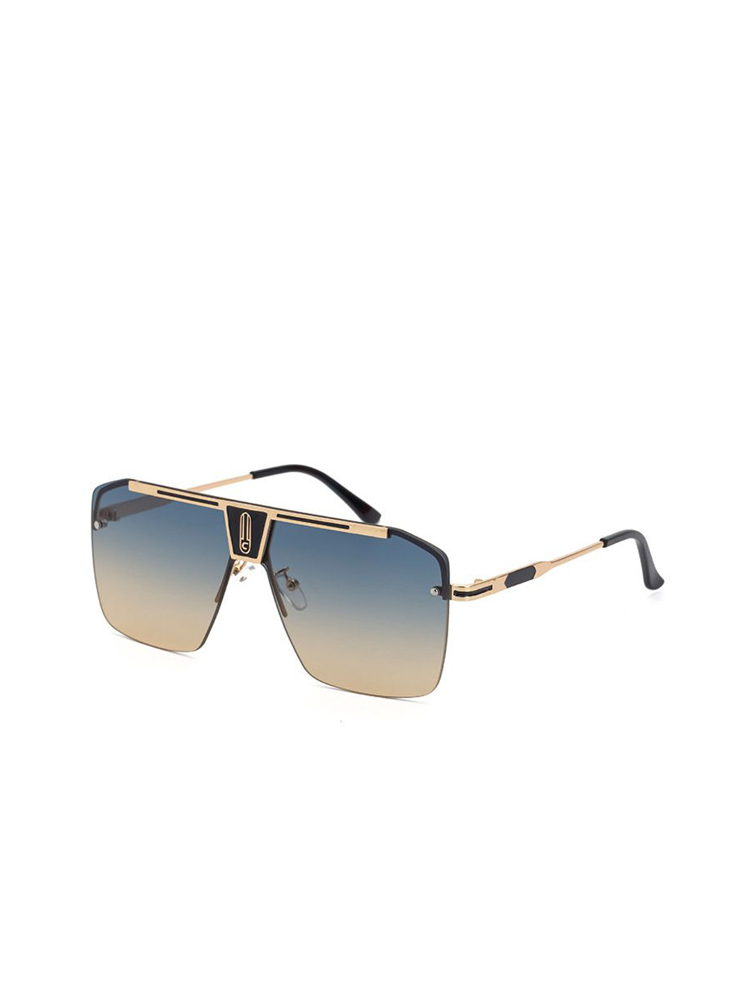 StyleCast x Revolte Men Metal Rimless Oversized Sunglasses