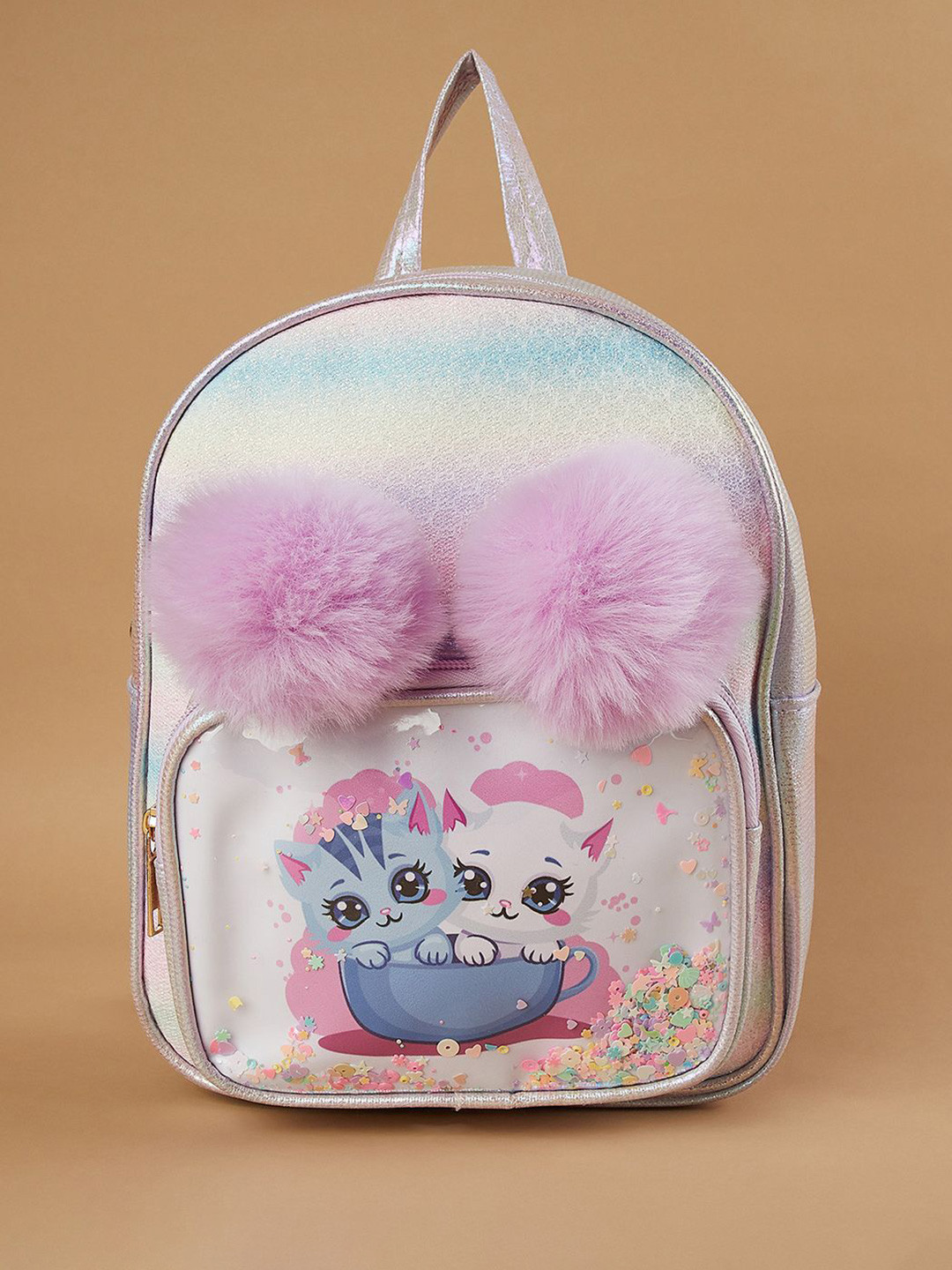 Ginger by Lifestyle Girls PU Graphic Printed Bagpack