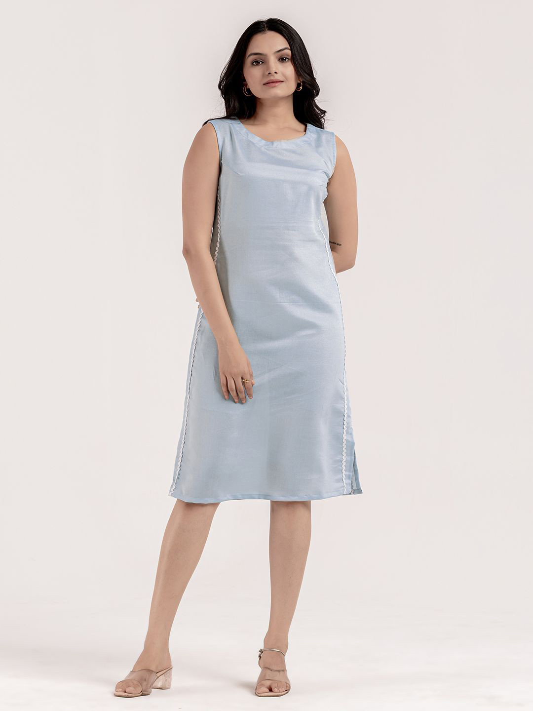 WEAVLLITE Women Sleeveless A-Line Dress