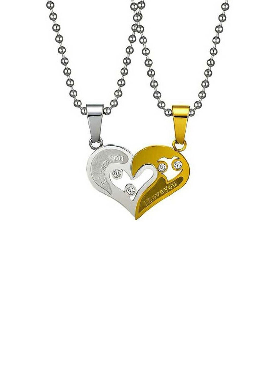 J.S ENTERPRISES Heart Shaped Pendants with Chains