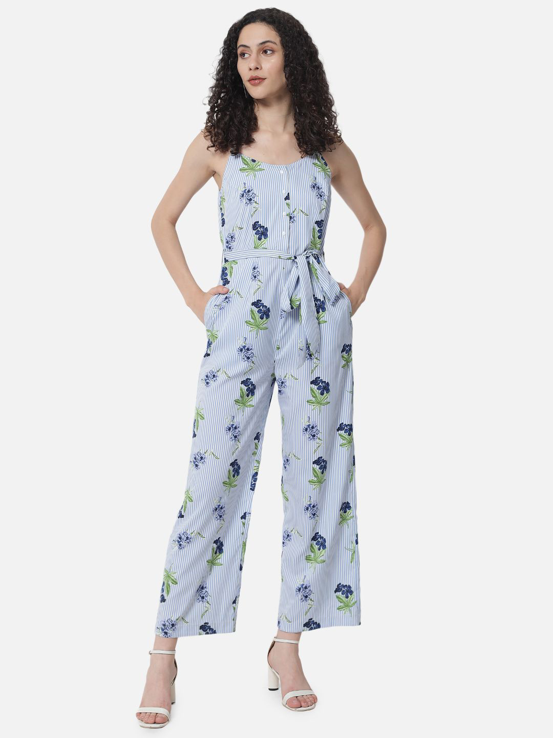 OTIRA Women Basic Waist Tie-Ups Jumpsuit