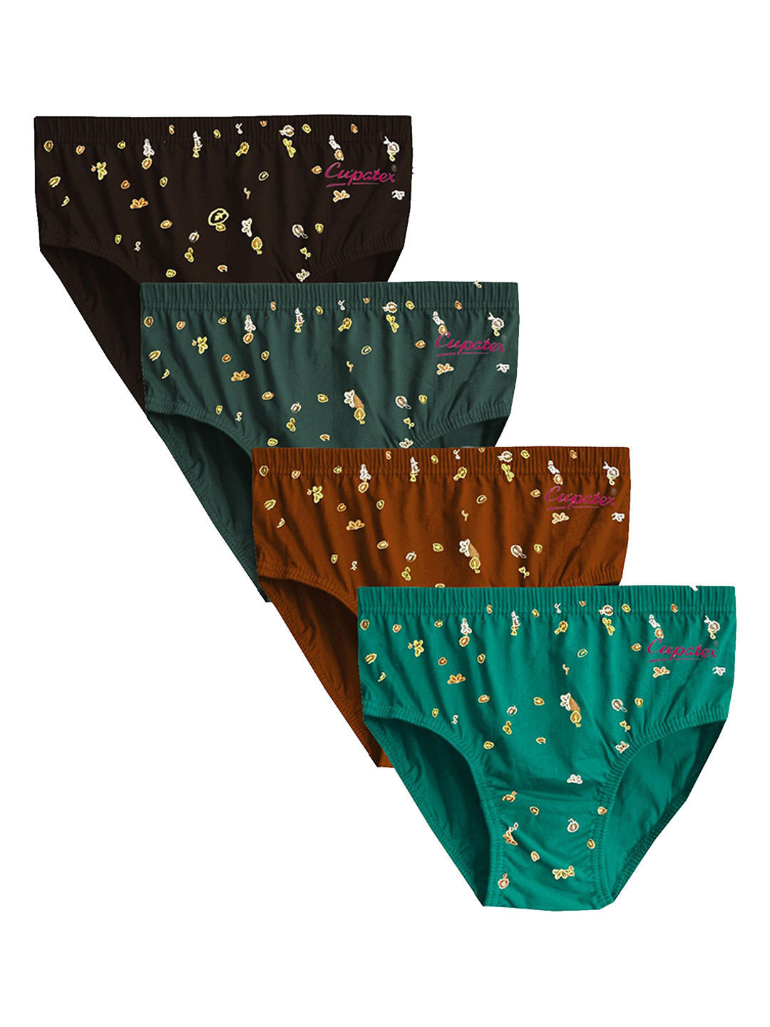 Cupatex Girls Pack Of 4 Printed Pure Cotton Hipster Briefs CP_PRINT_P4_6Yrs