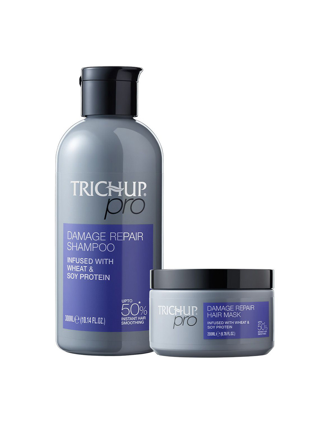 TRICHUP Damage Repair Shampoo - 300 ml & Hair Mask - 200 ml Combo
