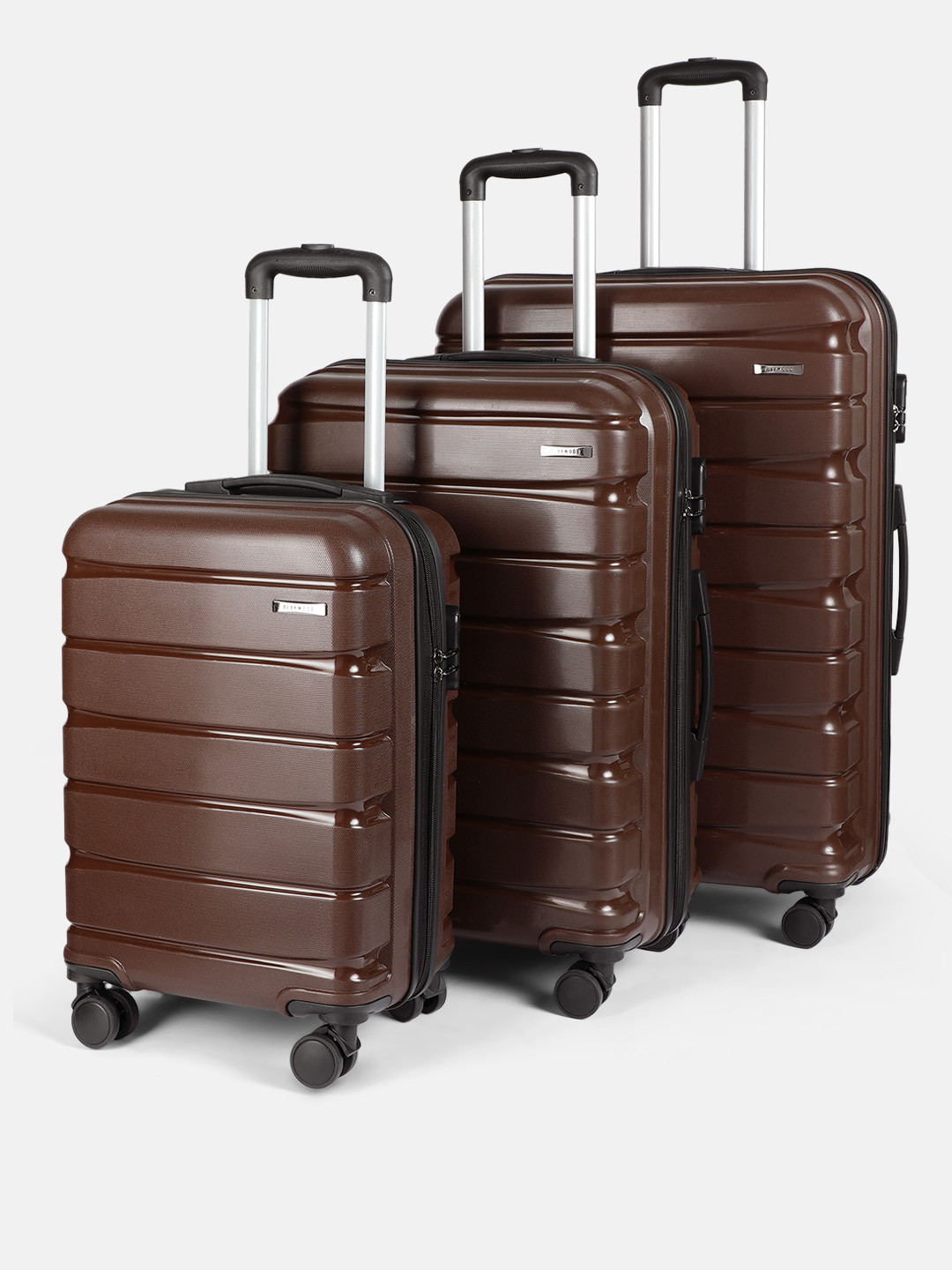 Teakwood Leathers India Set of 3 360-Degree Rotation Trolley Bag - 191 L