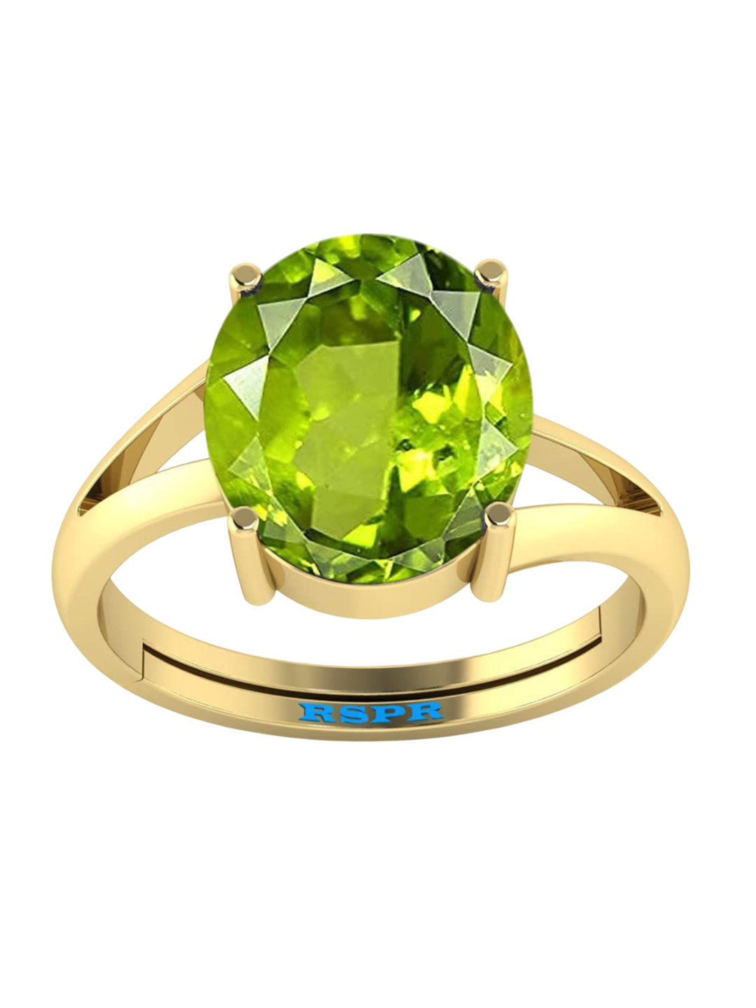 RSPR 14.25 Ratti 13.60 Carat  Peridot Gemstone Studded FingerRing