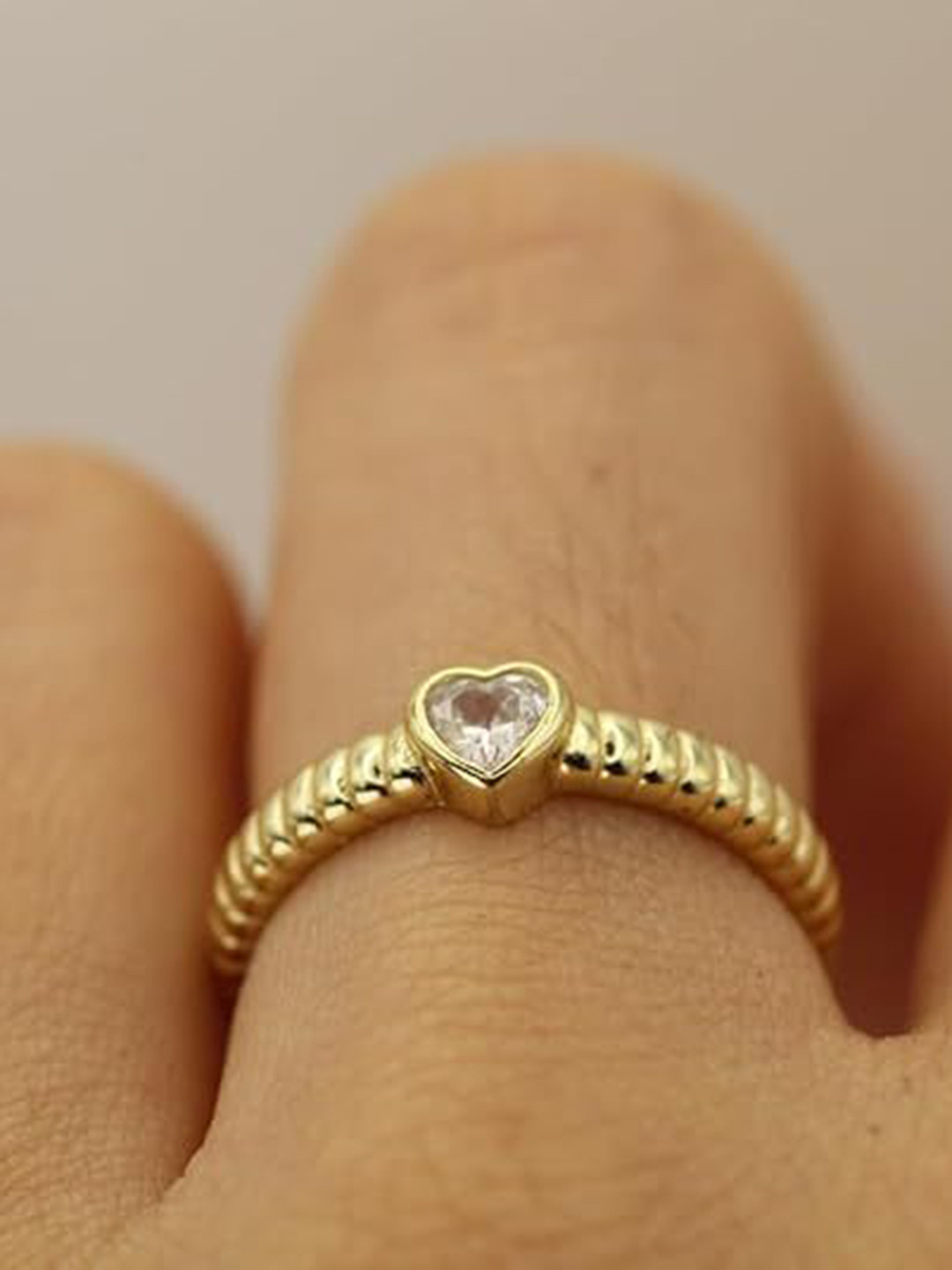 ISHI New York Gold-Plated Simple Gold Ring